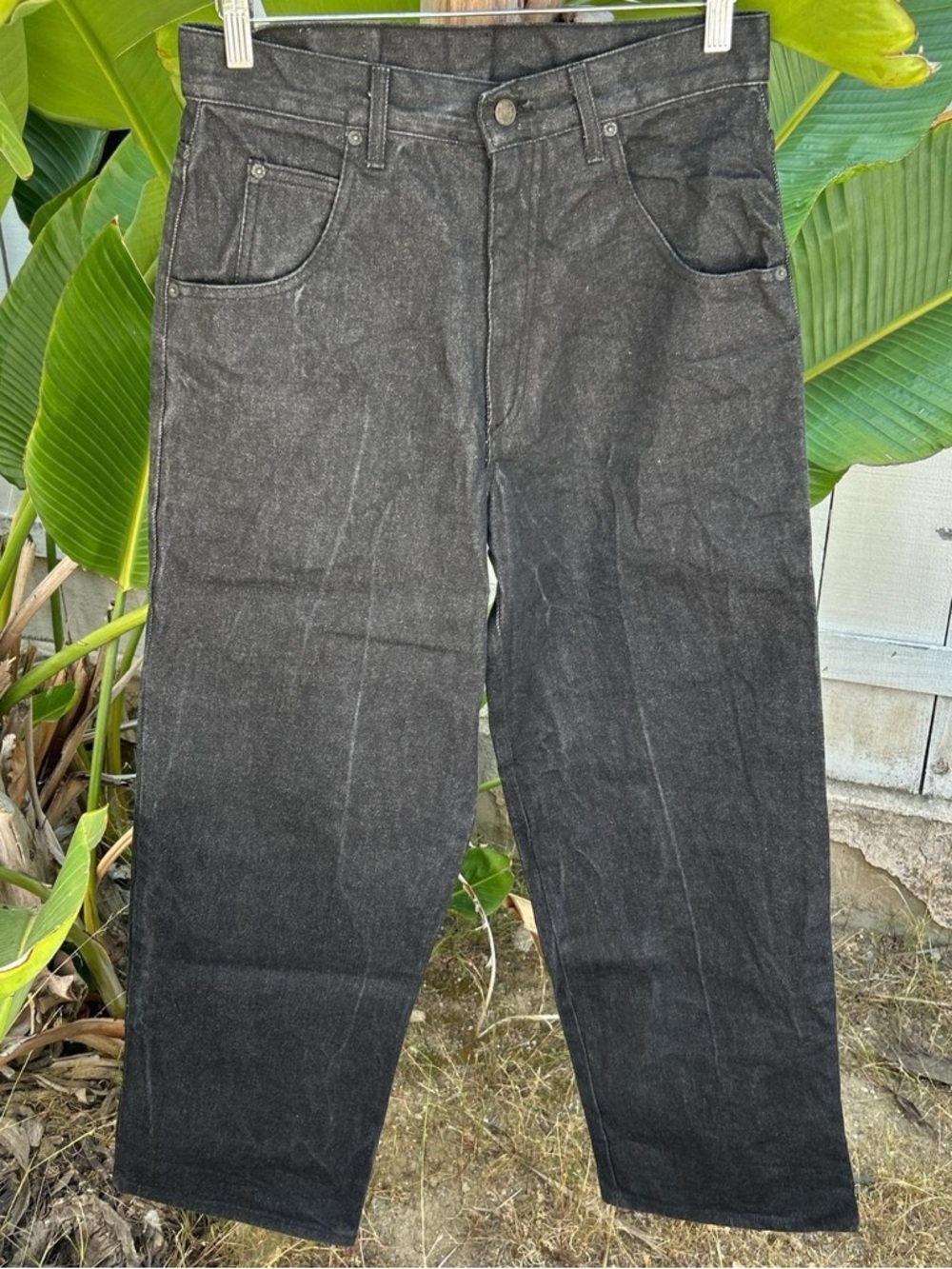 Vintage 90s SOLO Black Jeans 30x31 USA Wide Leg Straight